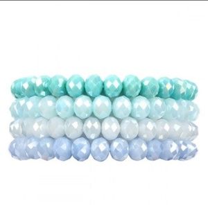 Crystal bead stretch bracelets